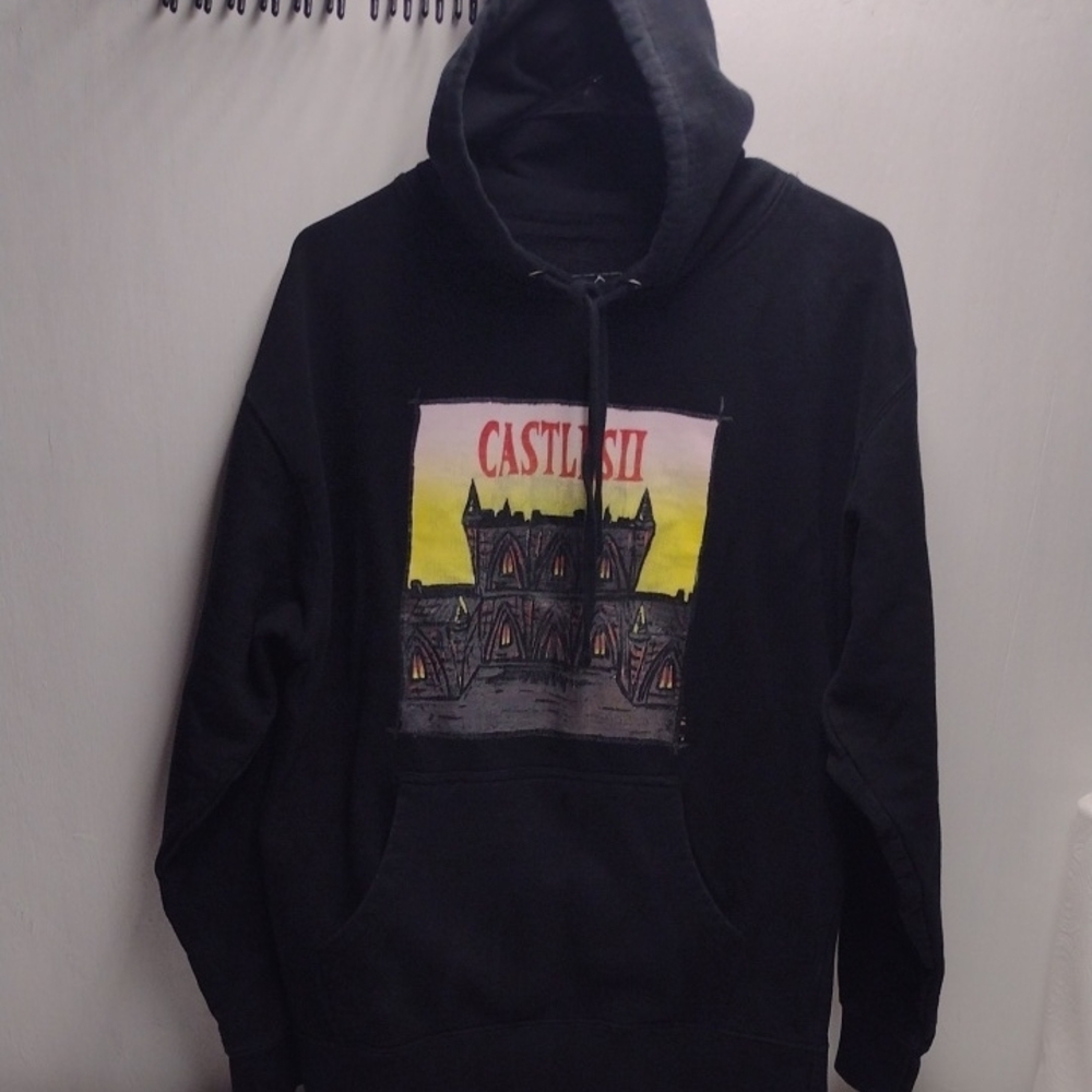 Lil Peep Black Graphic Pullover Hoodie Sweatshirt, Castles11, Size M